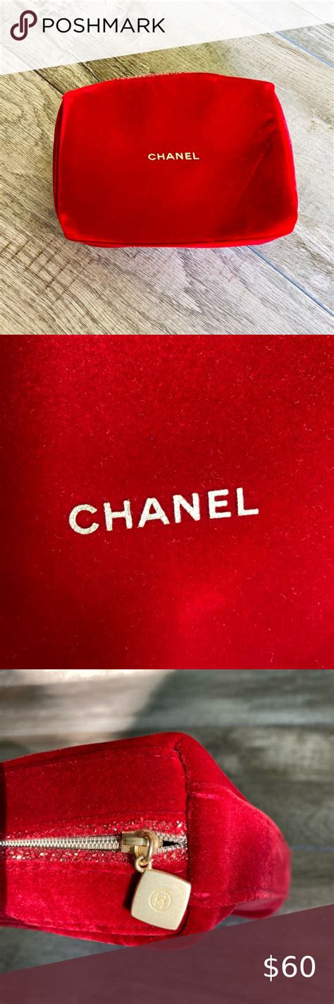 chanel velvet makeup bag